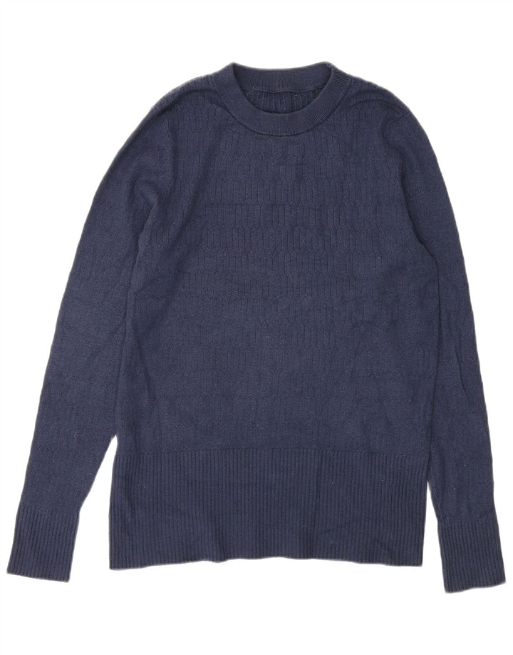 Maglione maglione girocollo da donna Marks & Spencer UK 14 grande blu navy