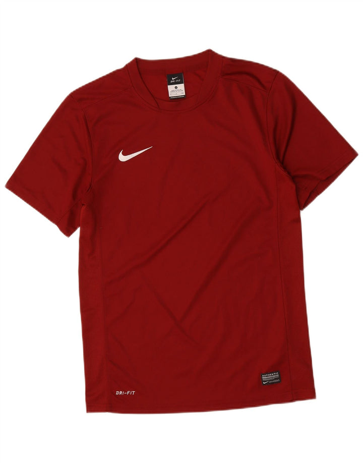 T-shirt grafica Nike Dri Fit da uomo, piccola, in poliestere bordeaux