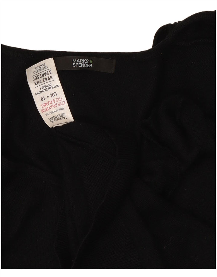 Maglione maglione con scollo a barca da donna Marks & Spencer UK 10 piccolo nero