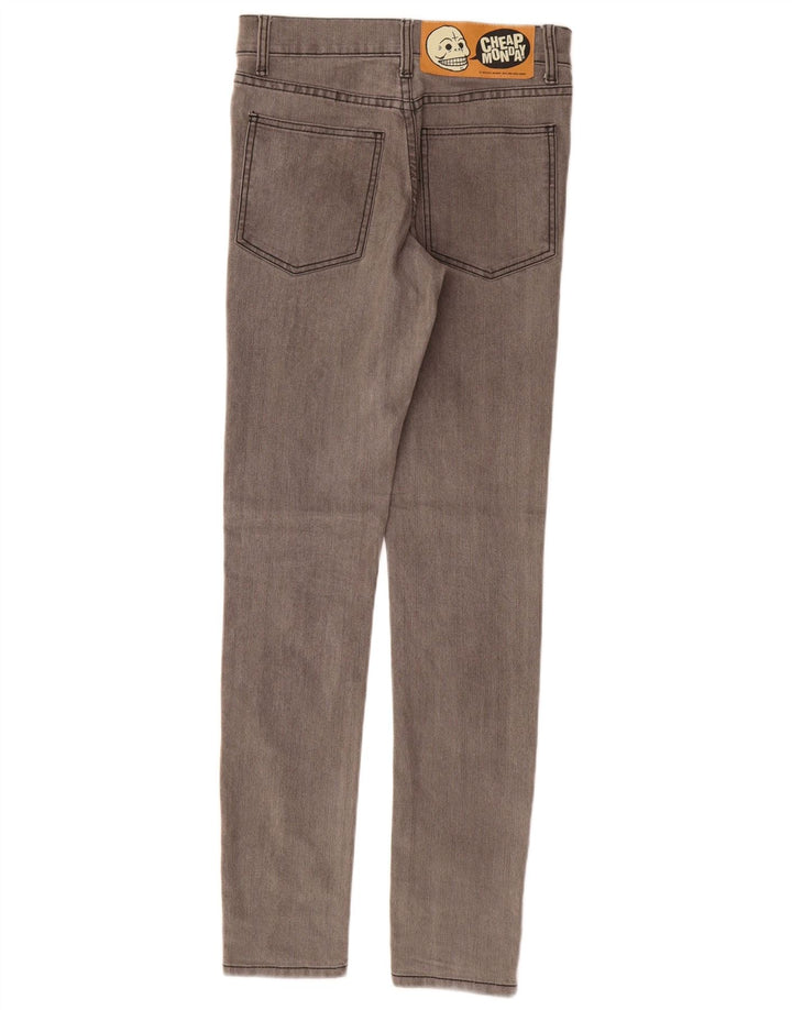 CHEAP MONDAY Jeans skinny da donna W27 L32 cotone grigio