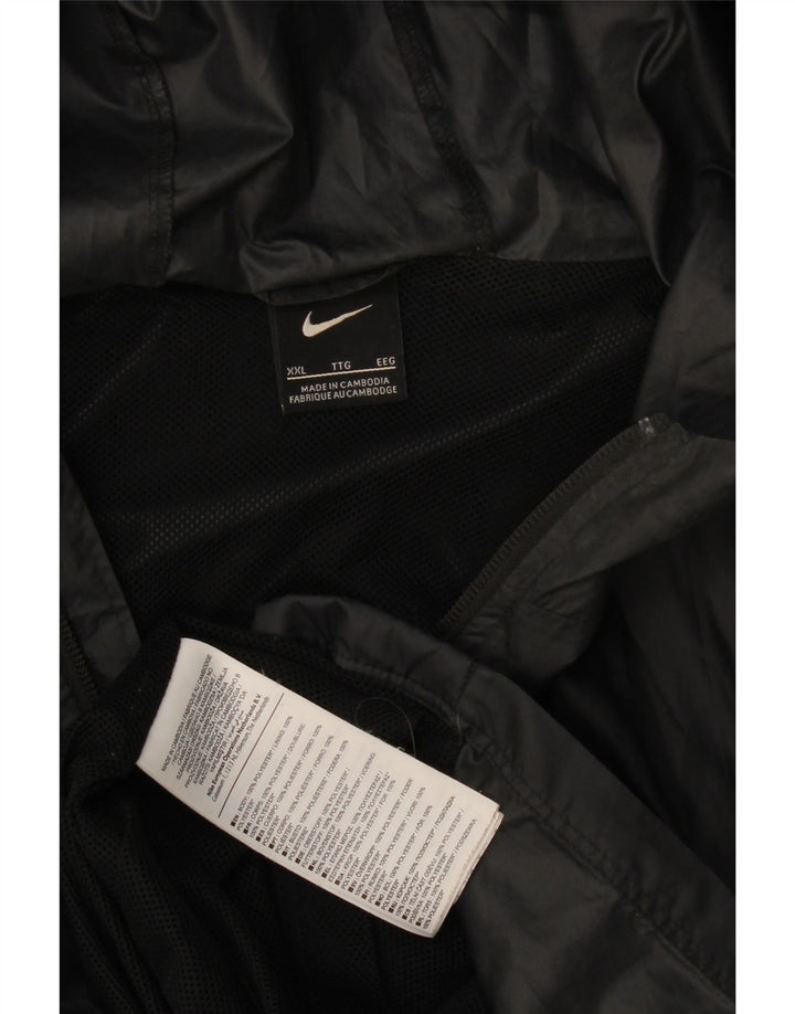 Giacca antipioggia con cappuccio da uomo Nike UK 44 2XL poliestere nero