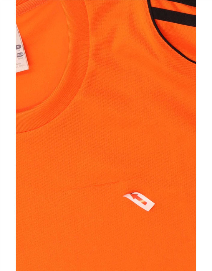 T-shirt Adidas Climalite da uomo in poliestere arancione medio