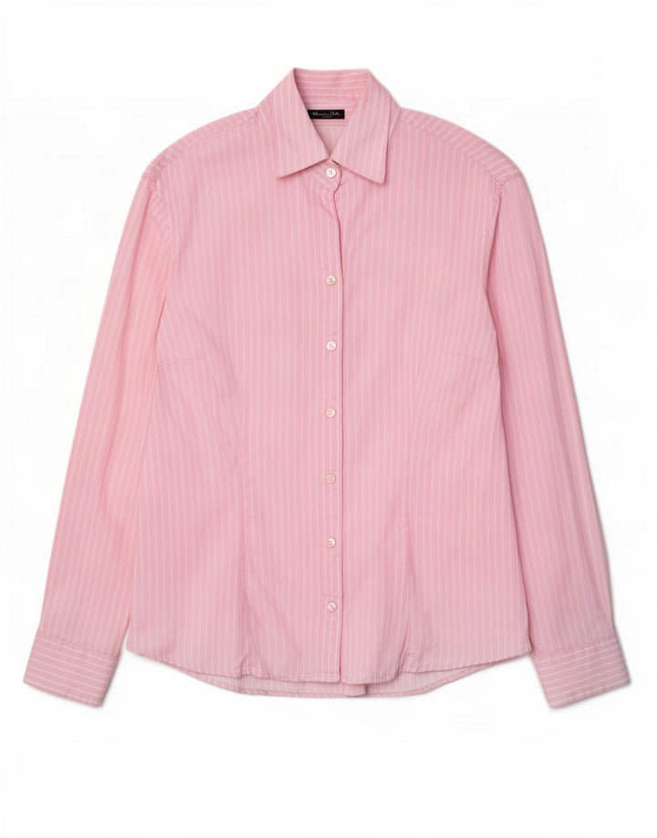 Camicia da donna Massimo Dutti EU 42 cotone gessato rosa grande