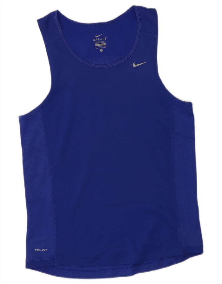 Canotta Nike Dri Fit da uomo piccola blu