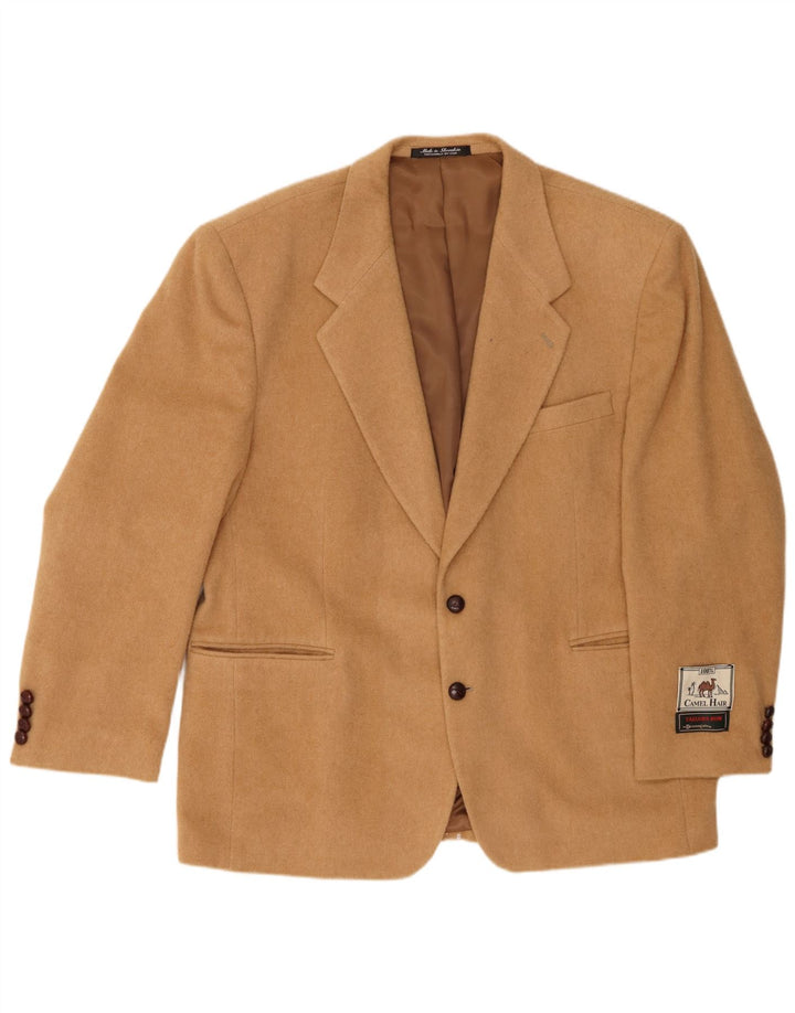 Giacca blazer a 2 bottoni da uomo Deansgate UK 46 3XL Cammello beige
