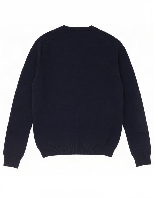 Maglione da uomo con scollo a V Marks & Spencer grande in lana blu navy