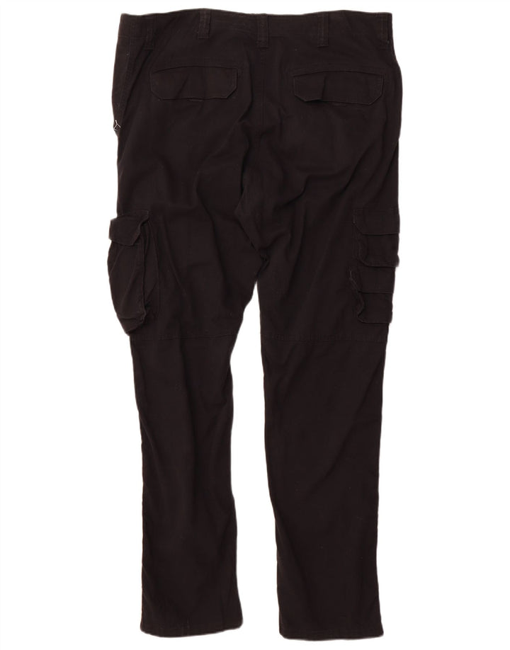 Pantaloni cargo affusolati regolari da uomo Wrangler W38 L32 cotone nero