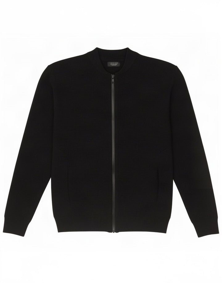 Maglione cardigan da uomo Zara grande in cotone nero