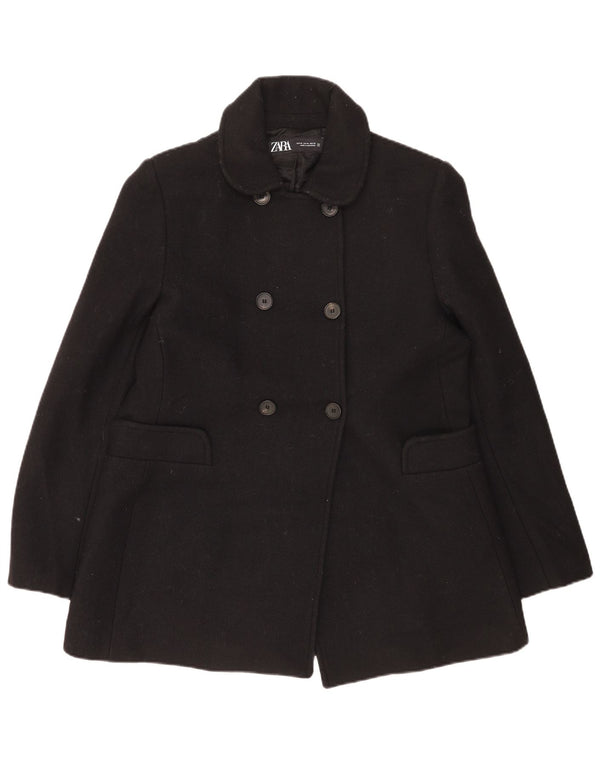 Cappotto da marinaio da donna Zara UK 18 XL in lana nera