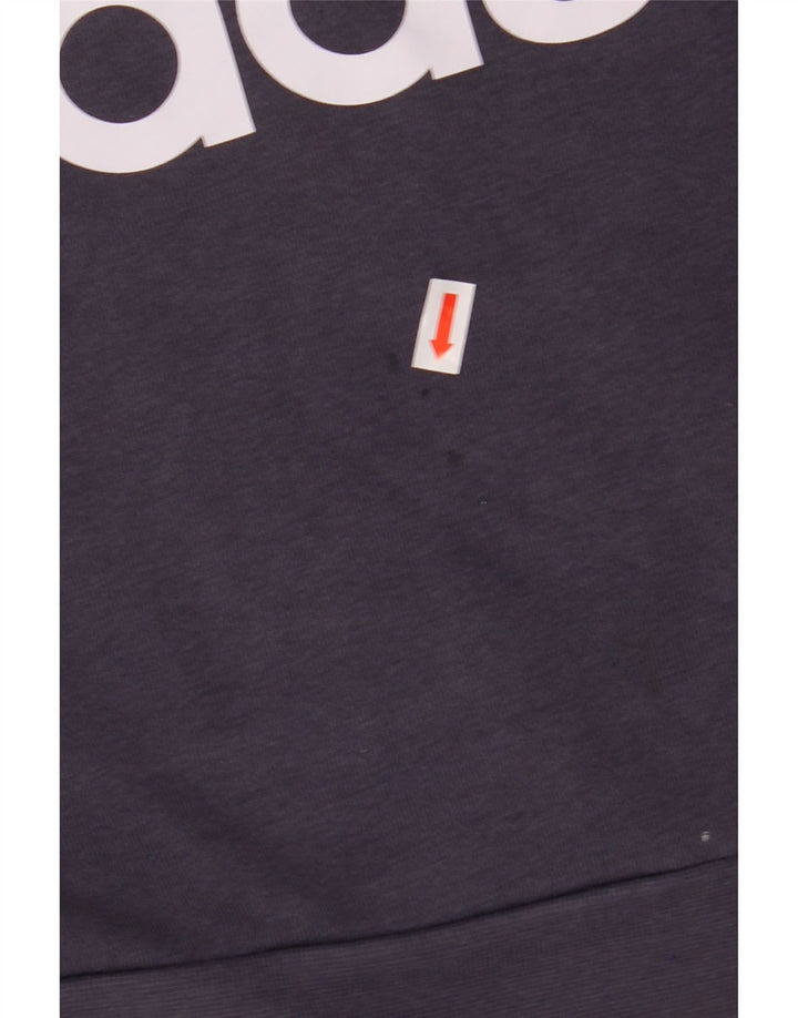 Felpa con grafica ADIDAS per ragazzi 13-14 anni in cotone blu navy