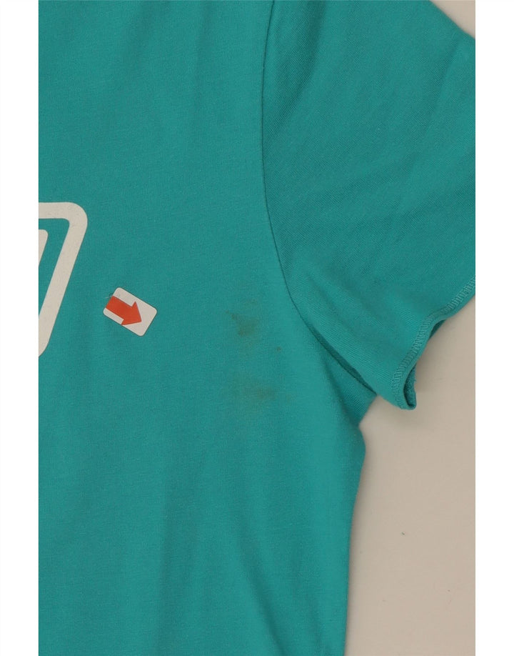 PUMA Womens Graphic T-Shirt Top UK 14 Medium  Turquoise Vintage Puma and Second-Hand Puma from Messina Hembry 