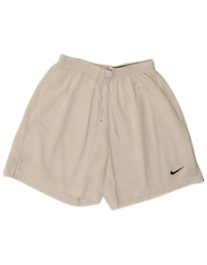 Pantaloncini sportivi da uomo Nike UK 42/44 Large Poliestere bianco