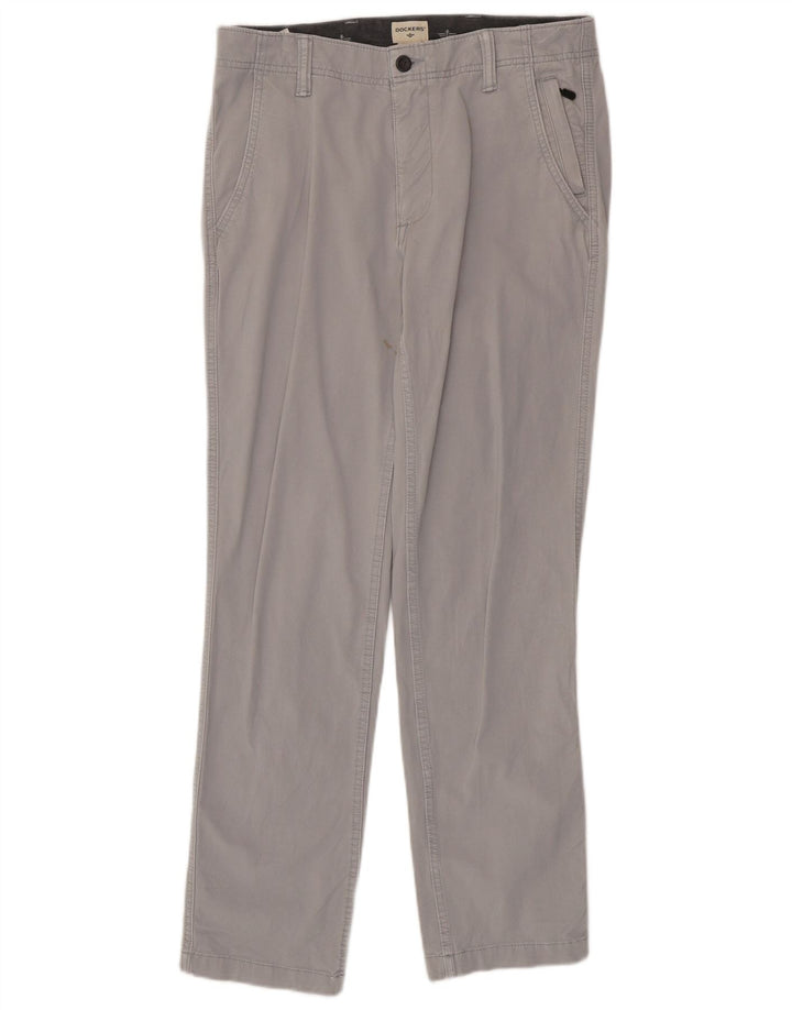 Pantaloni chino slim affusolati da uomo Dockers W31 L32 in cotone grigio