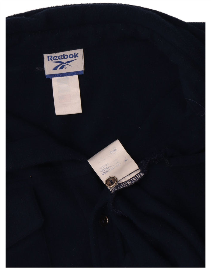 Camicia in pile da uomo Reebok Large in poliestere blu navy