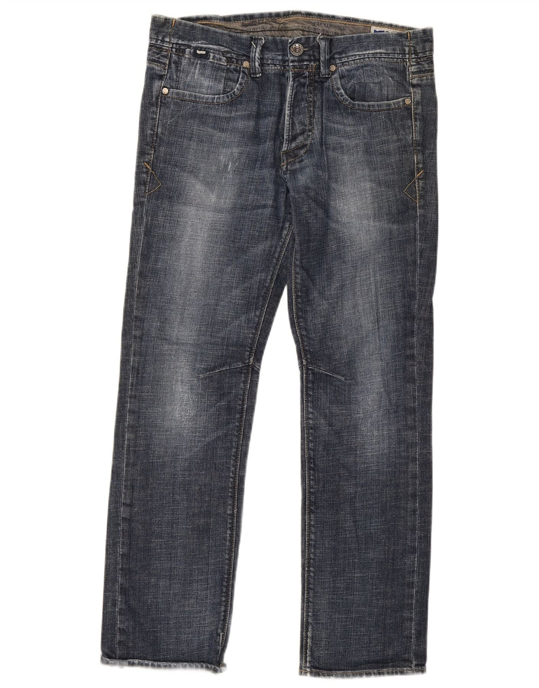 Jeans dritti da uomo Gas W34 L32 in cotone blu navy