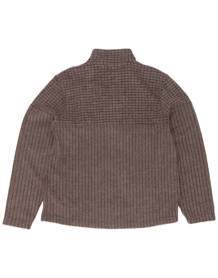 Maglione in pile da uomo con collo con zip Weird Fish XL poliestere grigio