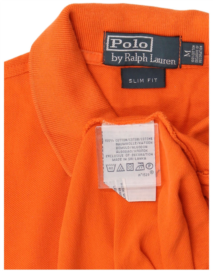 POLO RALPH LAUREN Polo grafica da uomo slim fit in cotone arancione medio