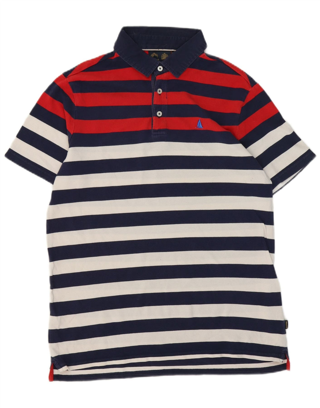 Polo da uomo MUSTO in cotone a righe medie blu navy