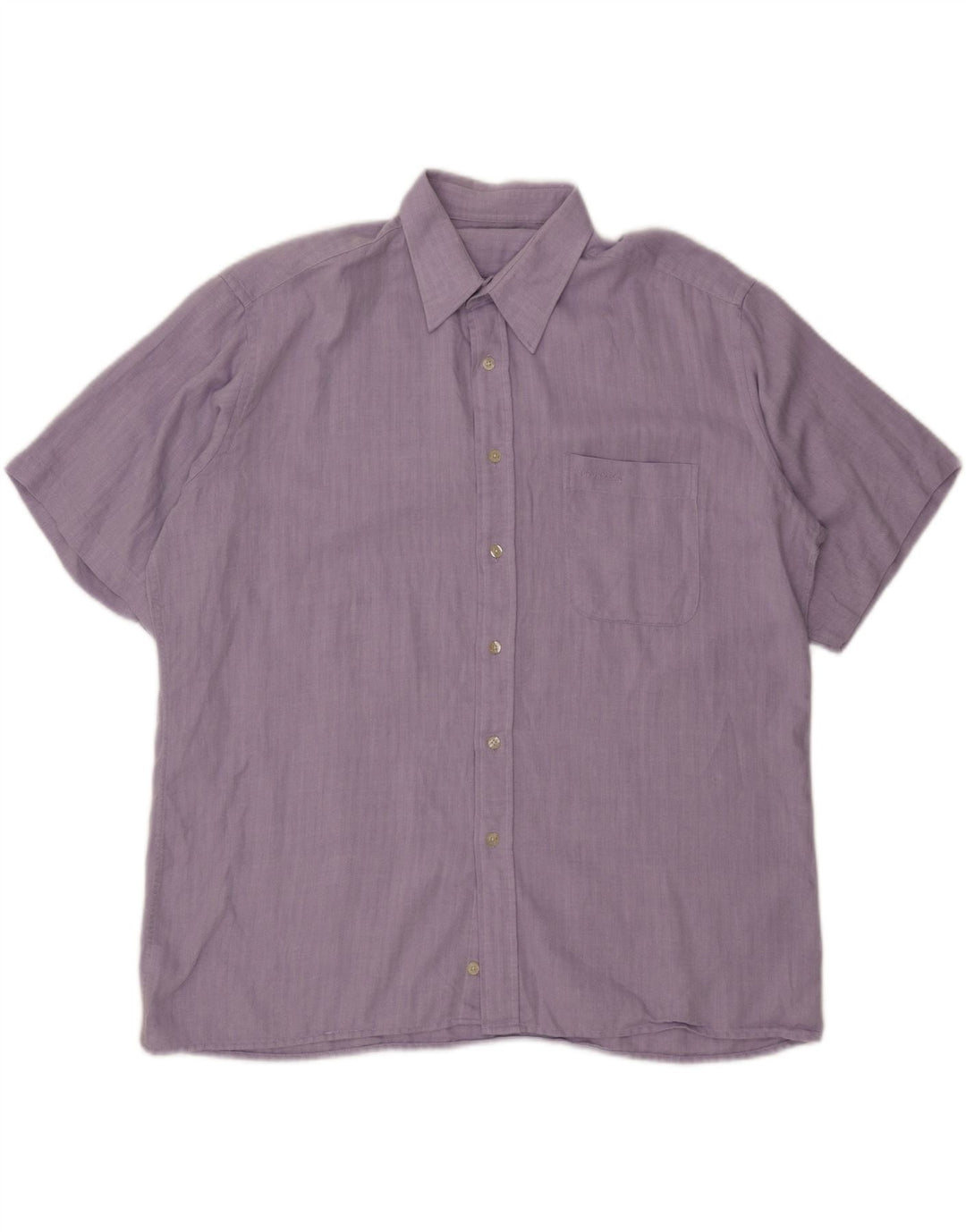 Camicia da uomo Pierre Cardin taglia 17 1/2 43 XL Cotone a spina di pesce viola