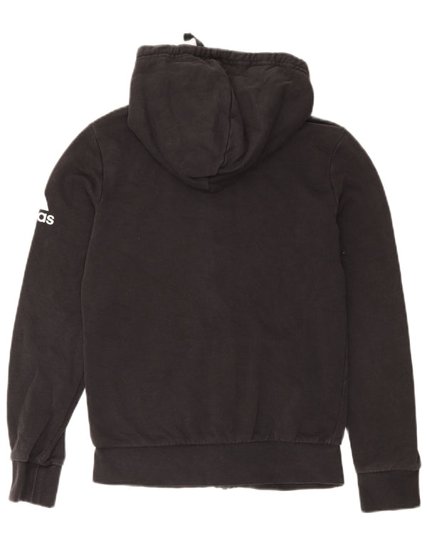 Maglione con cappuccio e zip da donna Adidas UK 10 piccolo nero