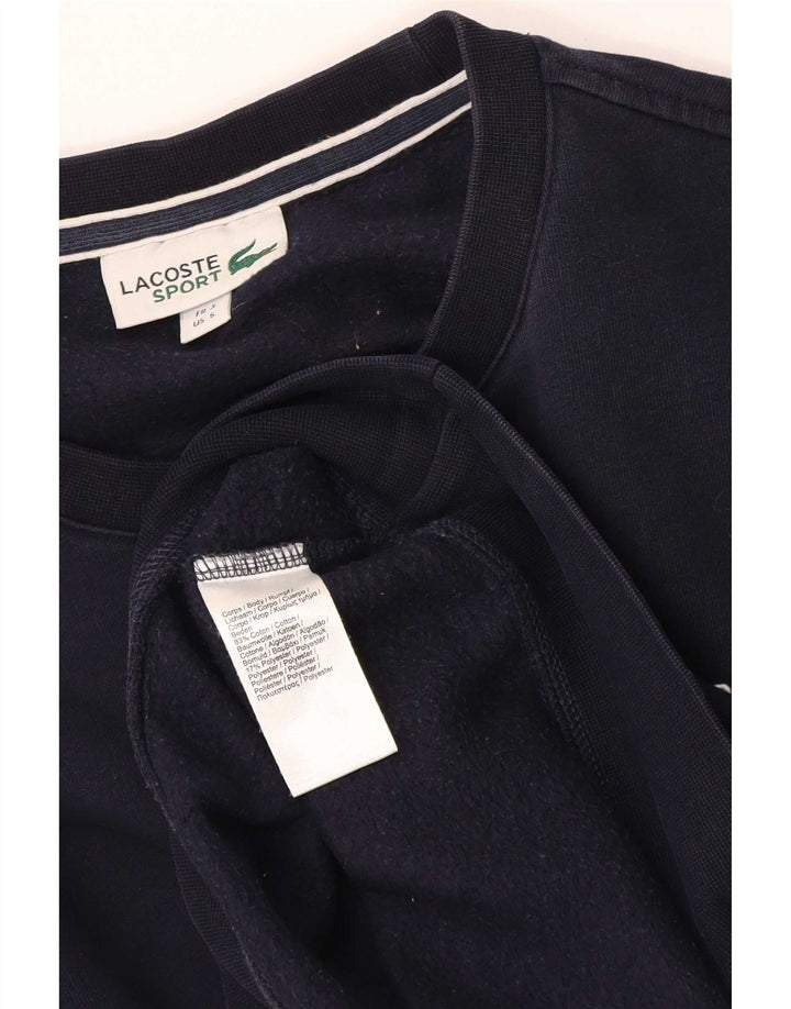 Felpa da uomo Lacoste maglione taglia 3 piccola in cotone blu navy