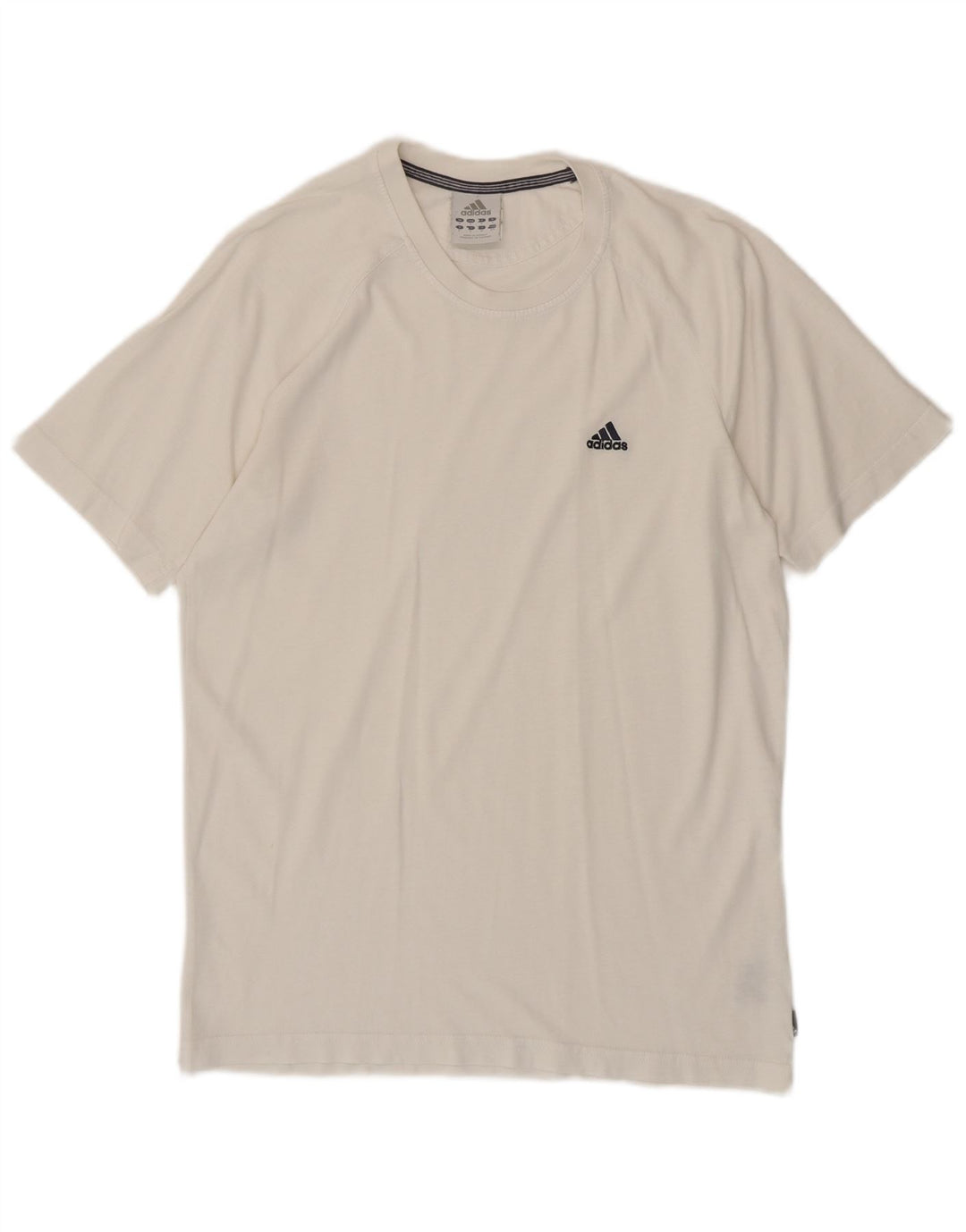 T-shirt da uomo Adidas Top Small in cotone bianco sporco