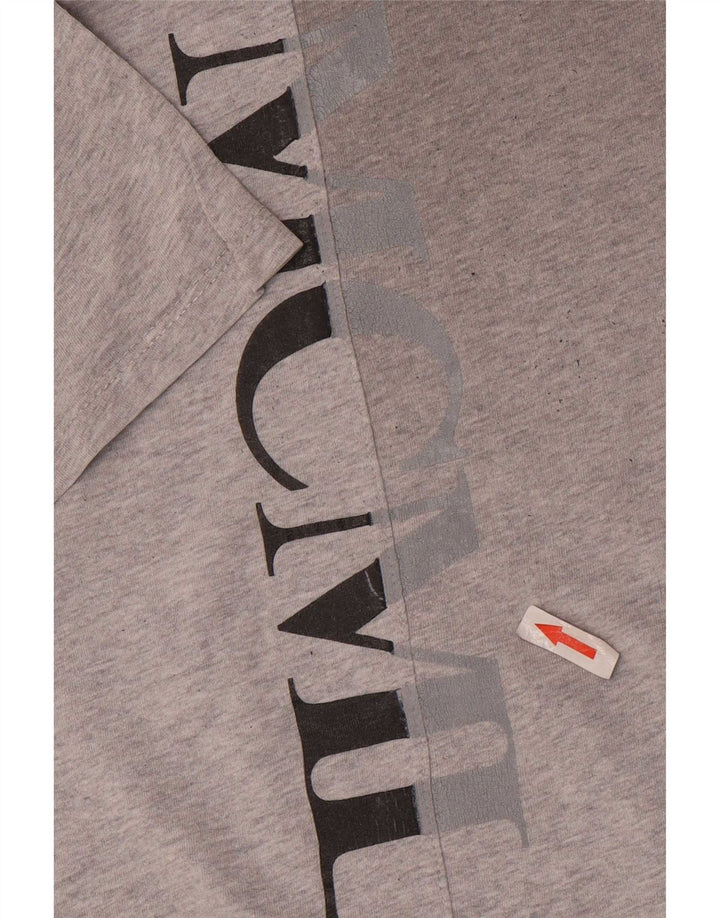 T-shirt grafica da uomo Guess Top piccola grigia