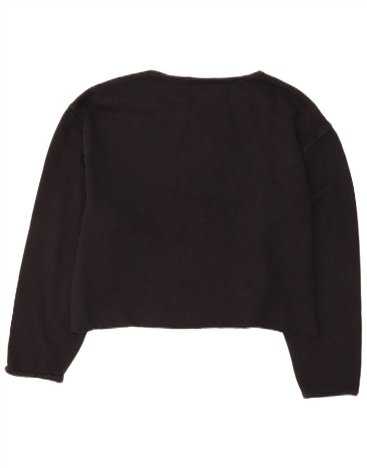 Felpa da donna con grafica corta Fila, maglione UK 16, grande, nera
