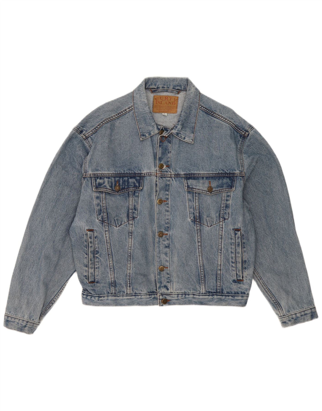 Giacca di jeans vintage da uomo UK 40 grande cotone blu