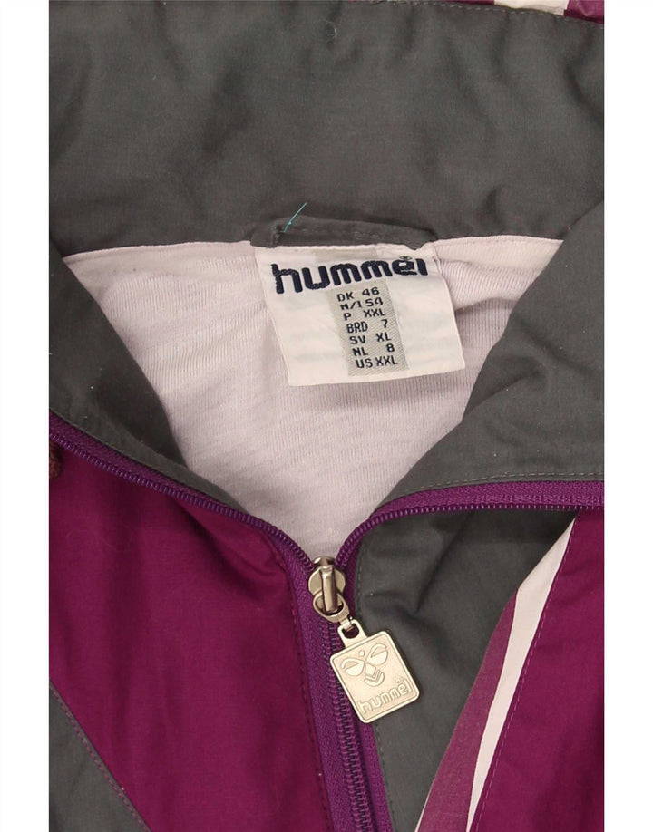 Hummel Giacca da uomo con grafica pullover grafica 2XL Purple Colourblock
