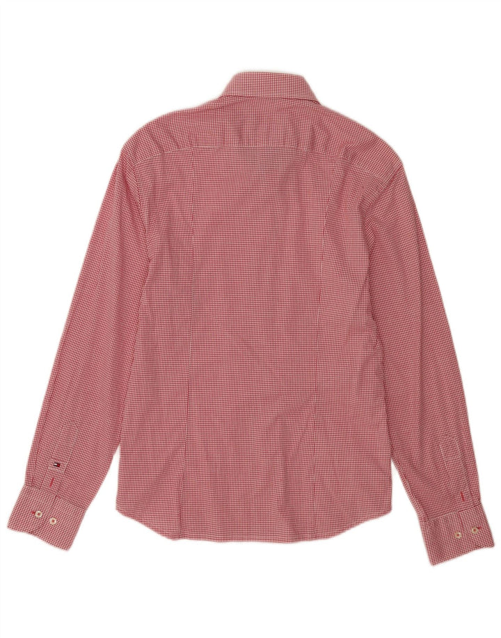 Camicia da uomo vestibilità regolare Tommy Hilfiger taglia 38 15 percalle rosso medio