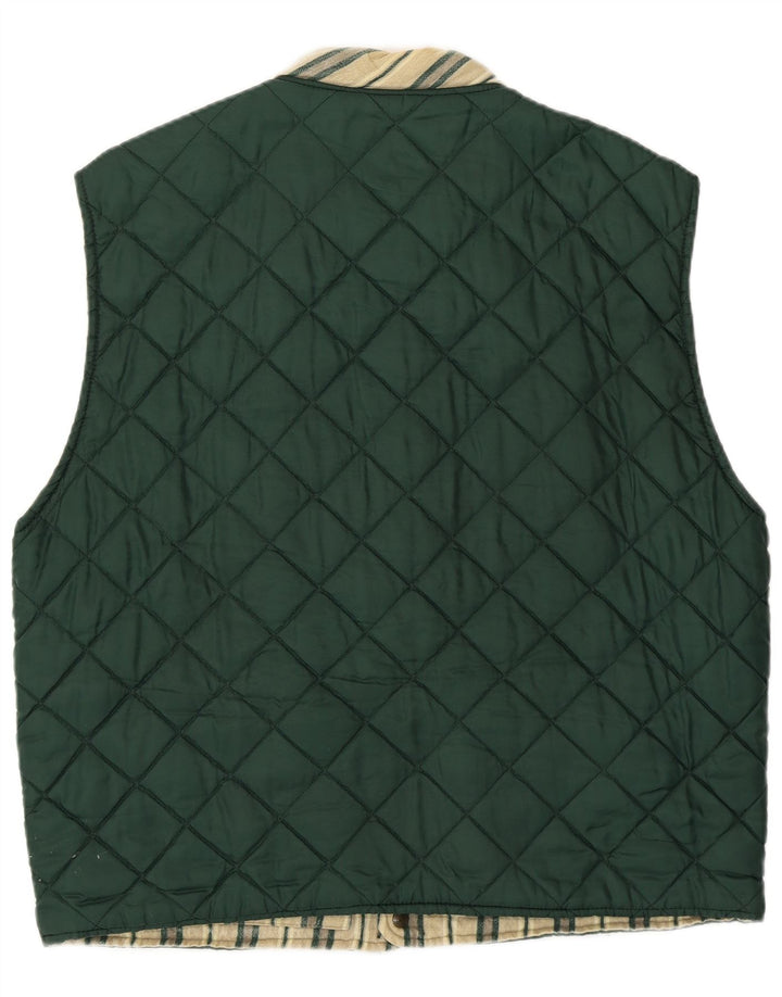 Gilet trapuntato reversibile da uomo creativo UK 40 grande verde