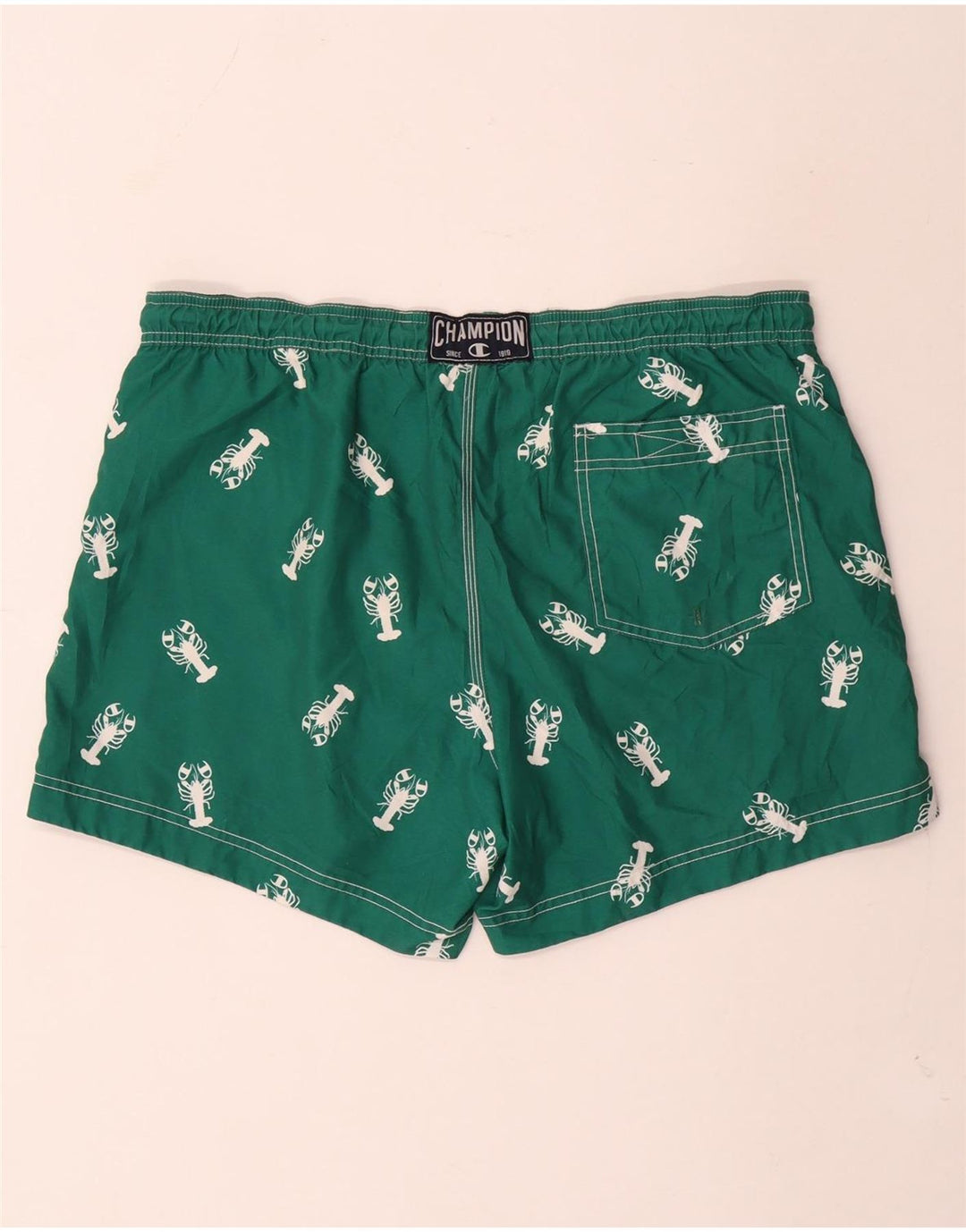 Pantaloncini da bagno Champion da uomo con motivo astratto, grandi, verdi