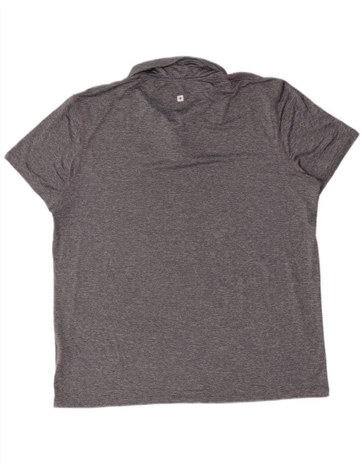 Polo da uomo Mountain Warehouse XL in nylon chiazzato grigio