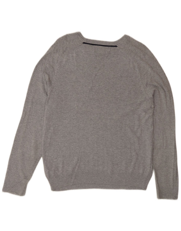 Maglione da uomo con scollo a barca Penguin in cotone grigio medio