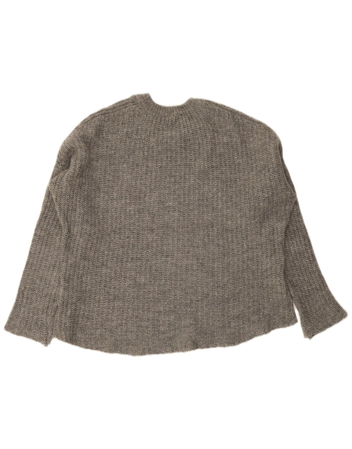 Maglione maglione girocollo oversize da donna Zara UK 14 Grigio medio