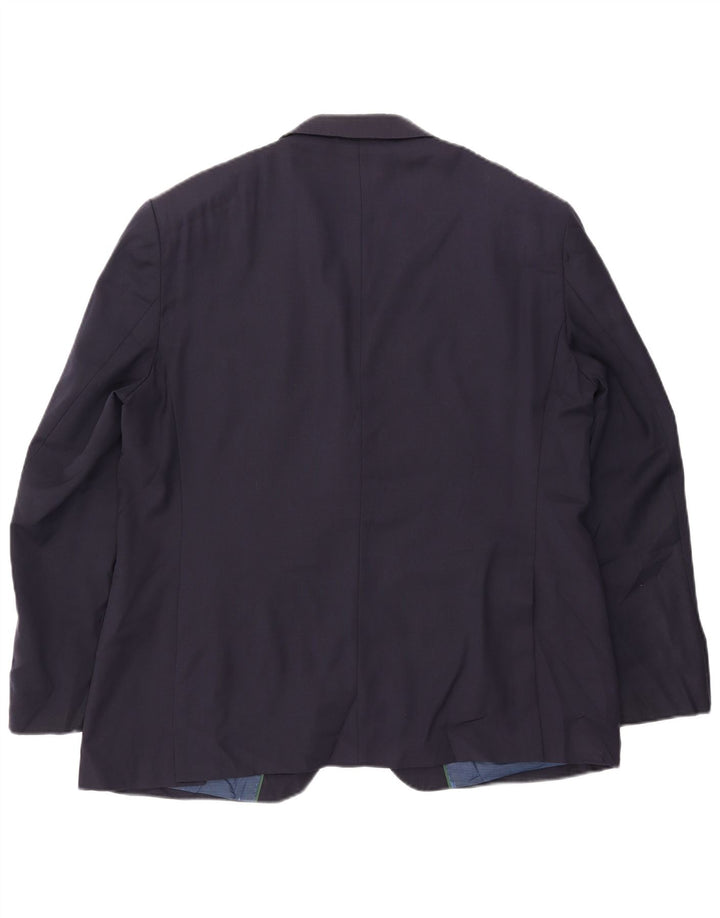MARKS & SPENCER Giacca blazer da uomo a vestibilità regolare a 2 bottoni UK 42 XL Blu navy