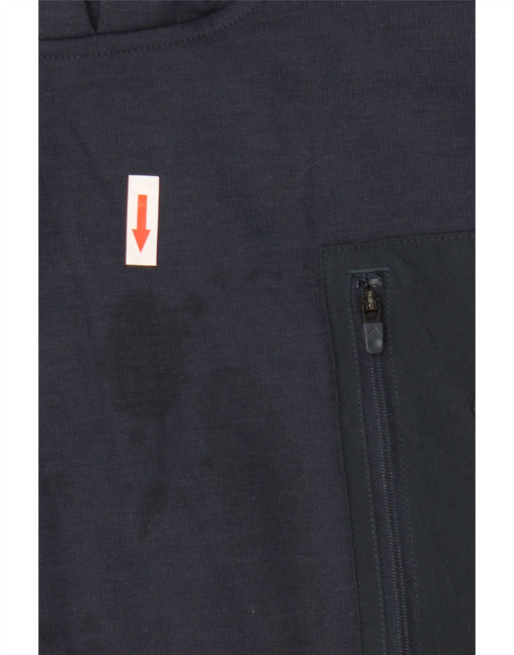 Felpa con cappuccio da uomo Adidas XL poliestere blu navy