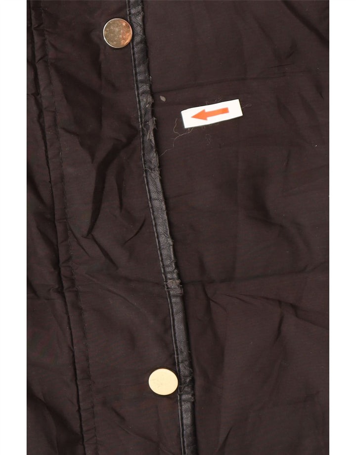 Giacca imbottita con cappuccio da donna Zara UK 16 grande nera in poliestere invernale