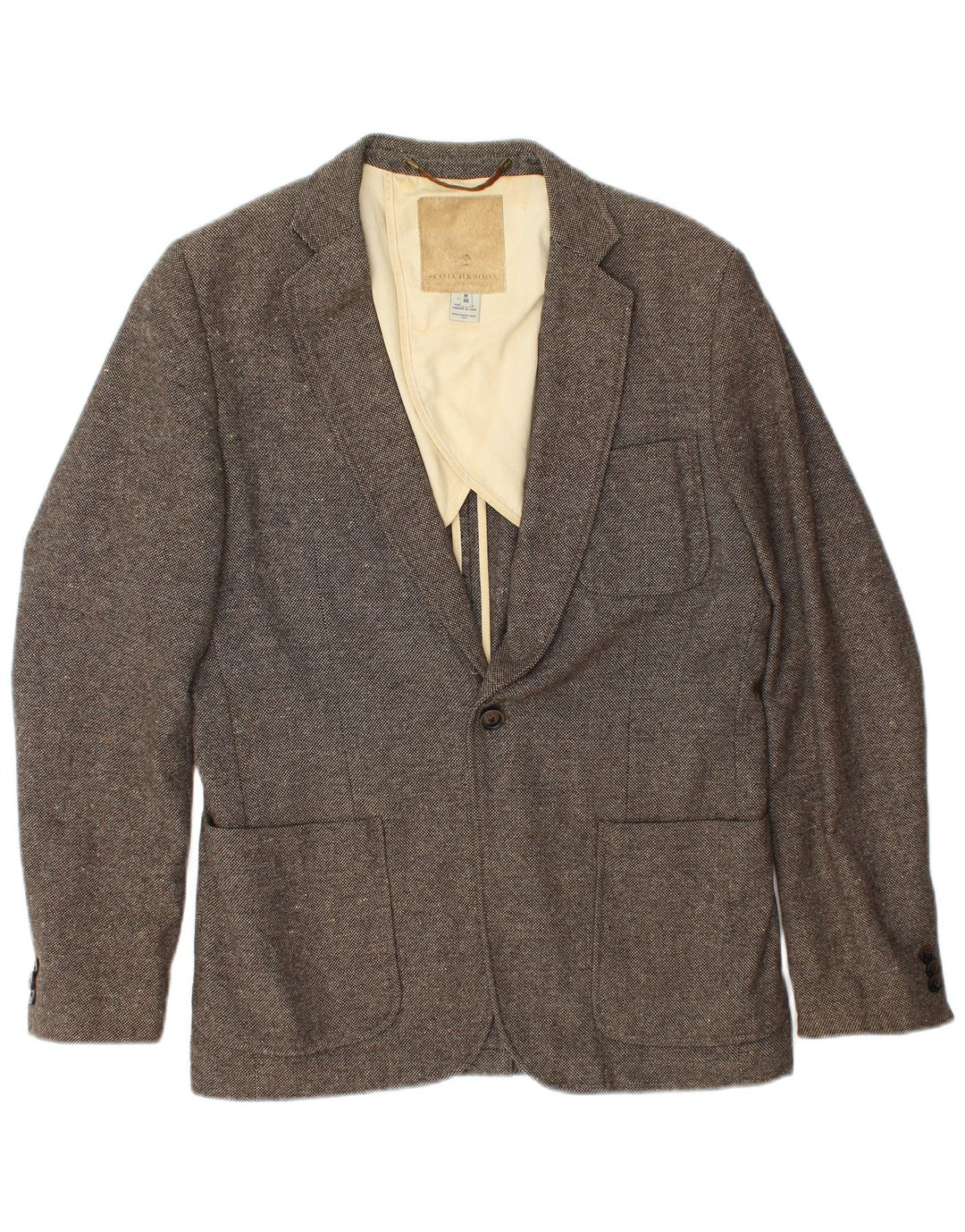 SCOTCH & SODA Giacca blazer da uomo a 1 bottone IT 48 Marrone medio