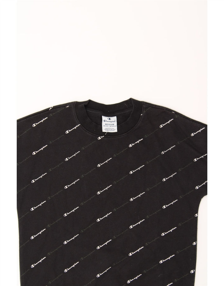 CHAMPION Boys Graphic Sweatshirt Jumper 9-10 Years Medium  Black Vintage Champion and Second-Hand Champion from Messina Hembry 