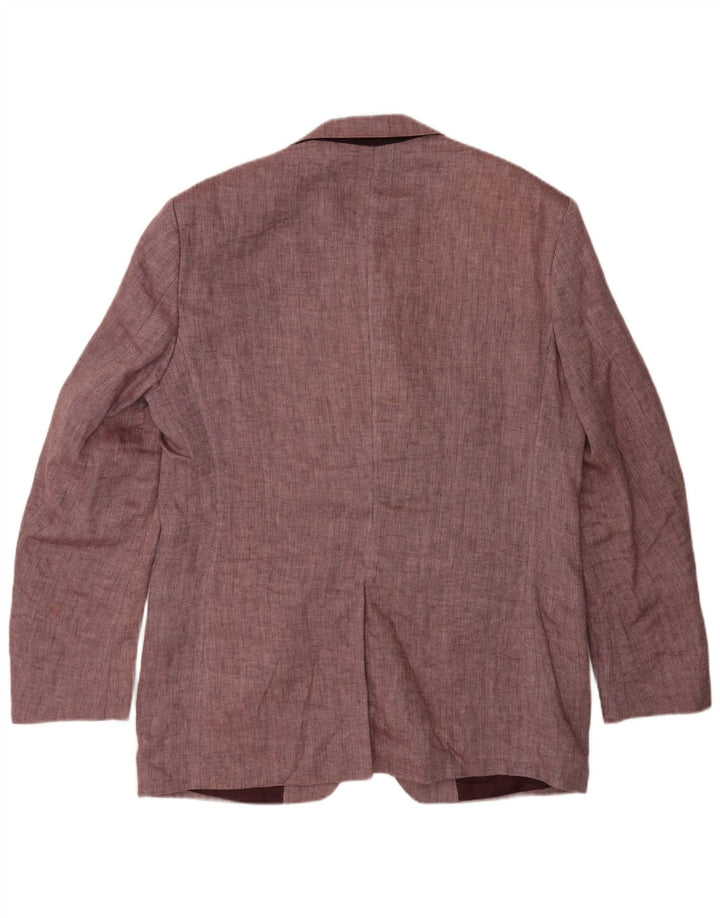 Giacca blazer a 2 bottoni da uomo Marks & Spencer UK 40 rosa medio a spina di pesce