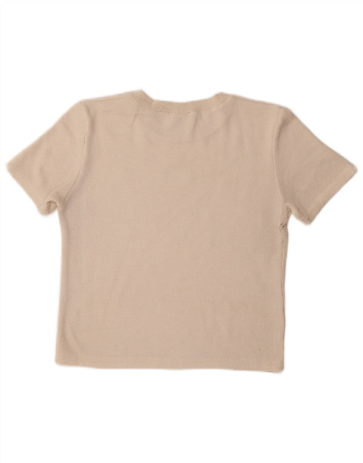 T-shirt Zara da donna Top UK 12 beige medio