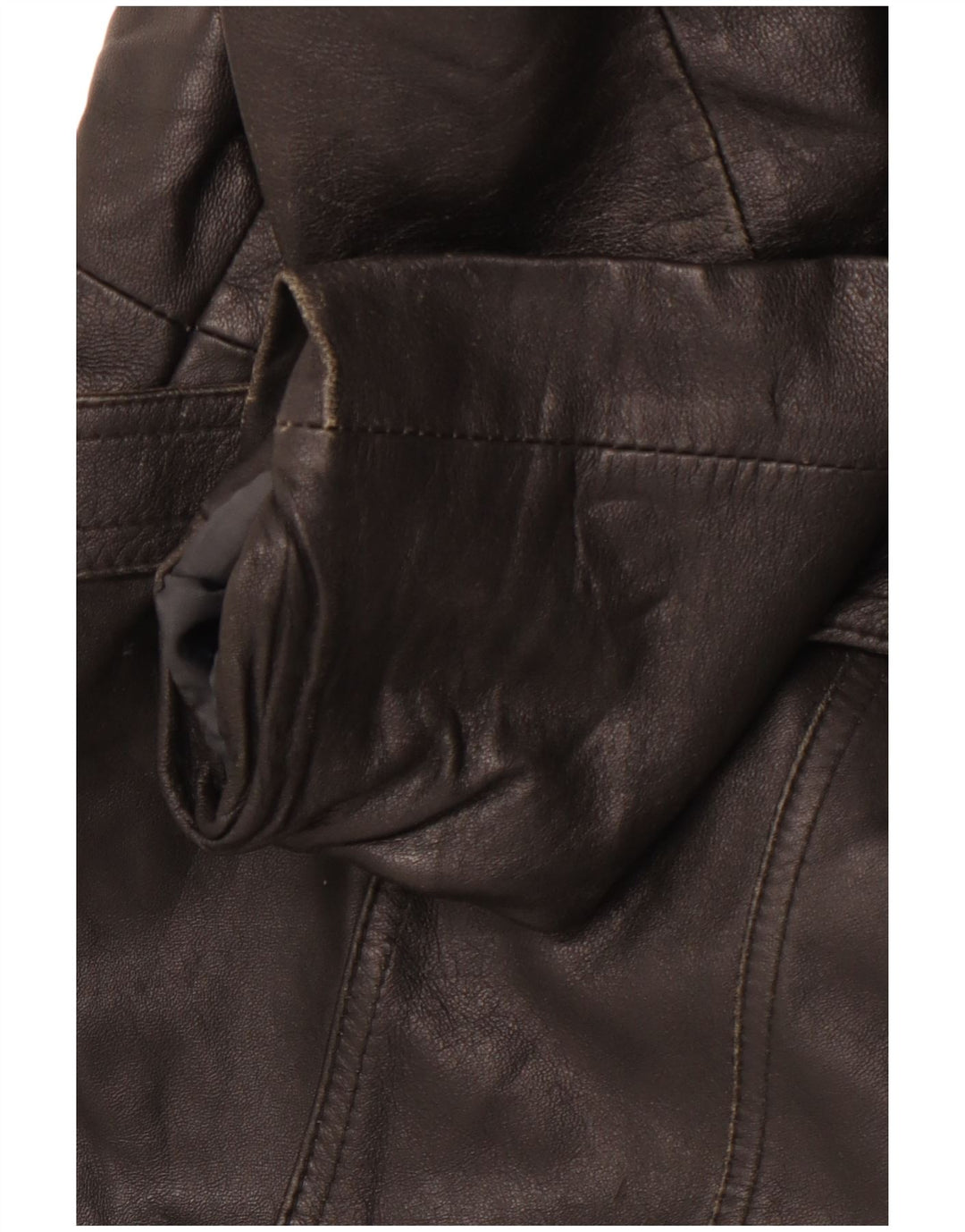 Cappotto in Pelle Donna VINTAGE IT 40 Piccolo Nero