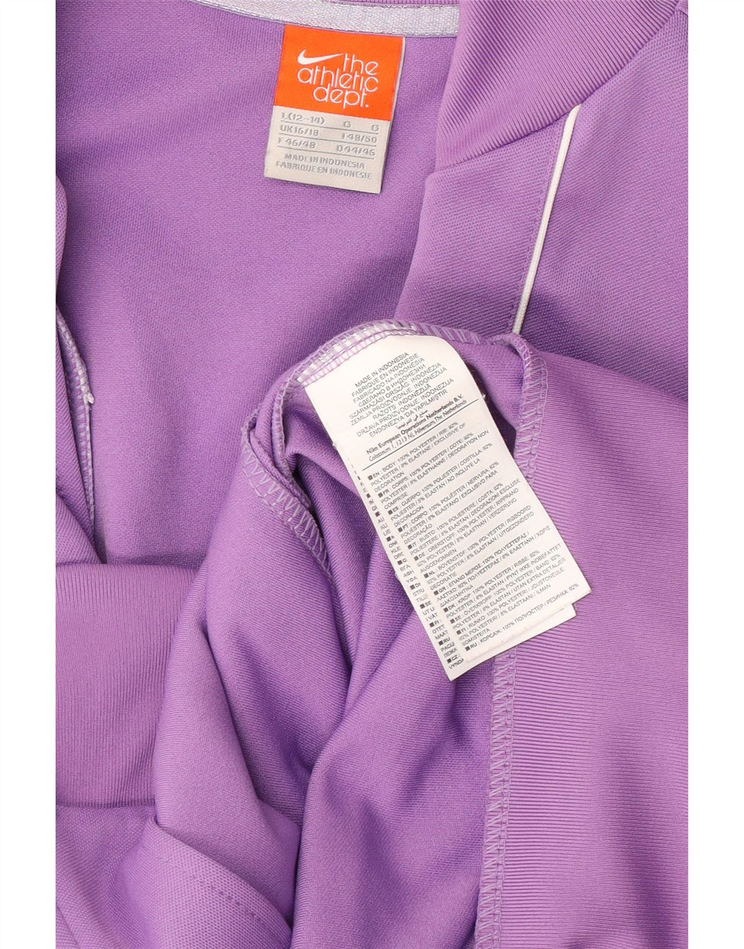 Giacca da tuta da donna Nike UK 16/18 Large Viola Poliestere