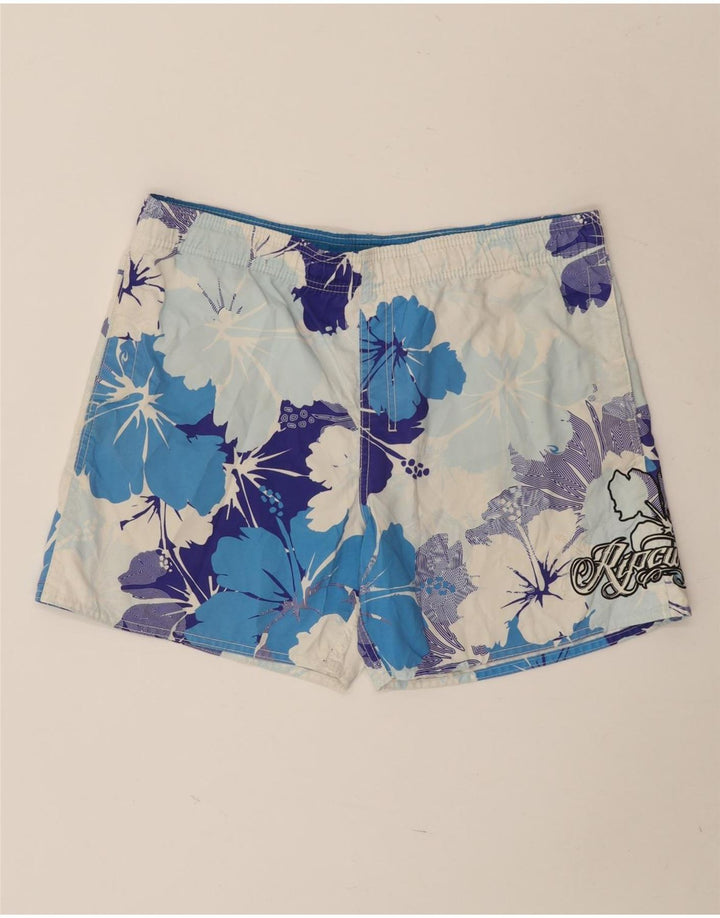 Pantaloncini da bagno da uomo Rip Curl grandi in poliestere floreale blu