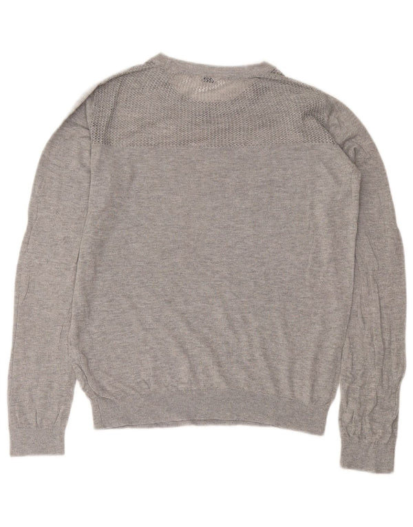 Maglione maglione girocollo da donna Jack Wills UK 12 Cotone grigio medio