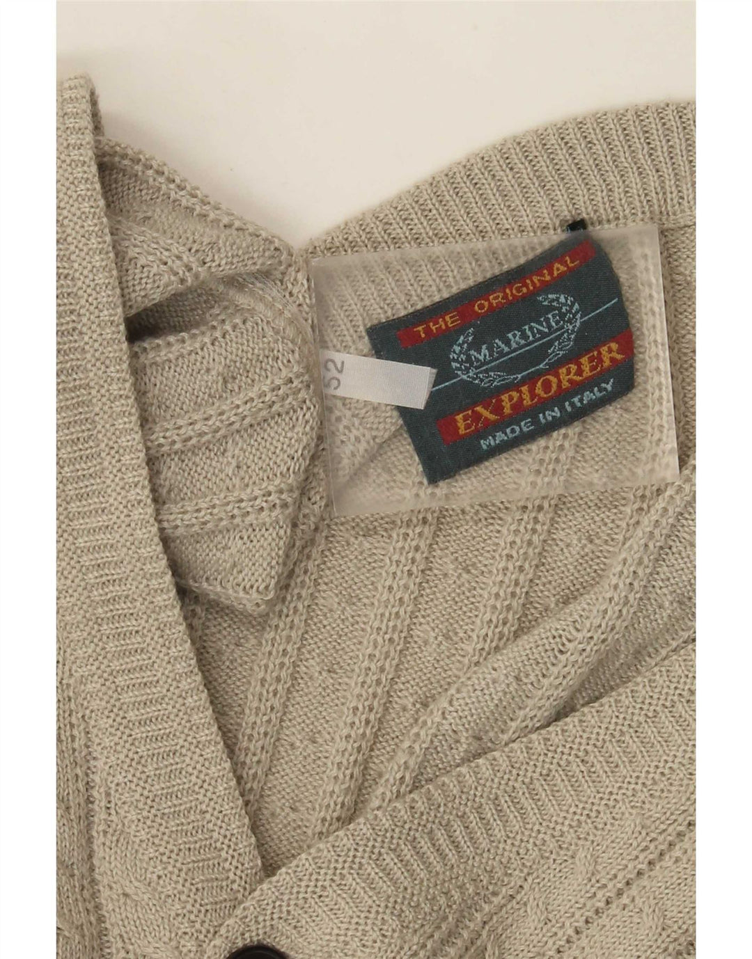 Maglione cardigan da uomo Explorer IT 52 Large Beige Lana