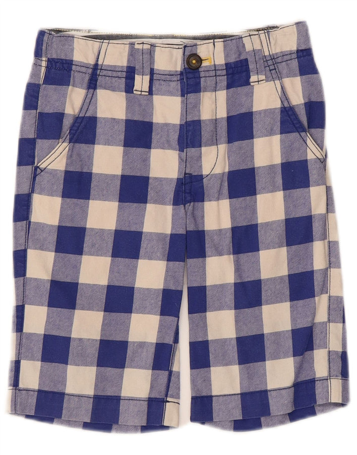Pantaloncini chino da bambino Boden 6-7 anni W22 blu a quadretti
