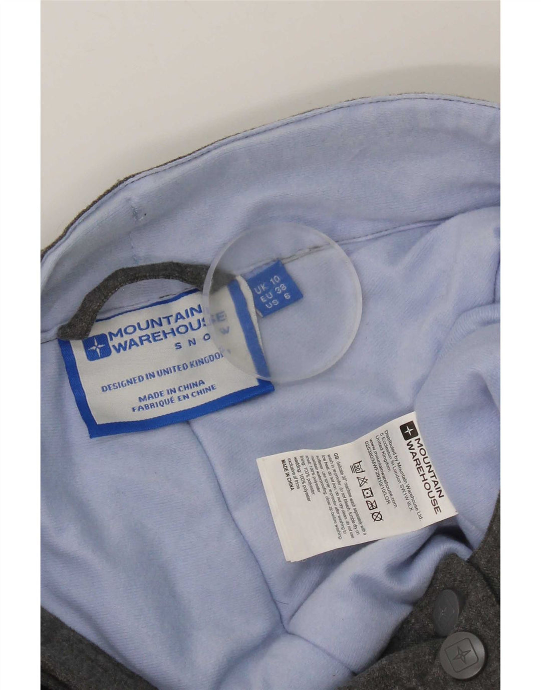Pantaloni da sci da donna Mountain Warehouse UK 10 Small Grey Colourblock